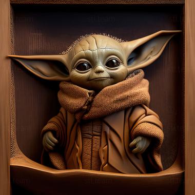 3D model st Baby Yoda from Mandalorian (STL)